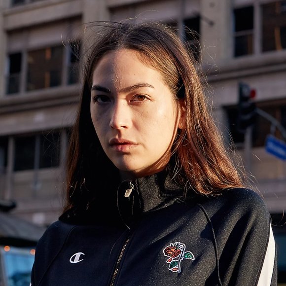 NWoT Petals & Peacocks Champion Black & White Rose Embroidered Track Jacket - Picture 2 of 9